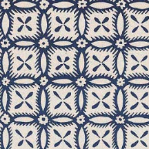 Blue Geometric Flower Wheel Print Italian Paper ~ Carta Varese Italy